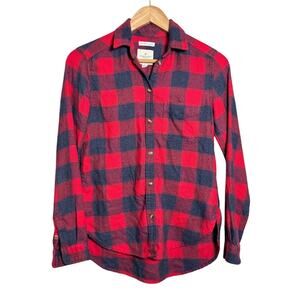 American Eagle Ahh-mazingly Soft Plaid Shirt XXS Red Holiday Flannel